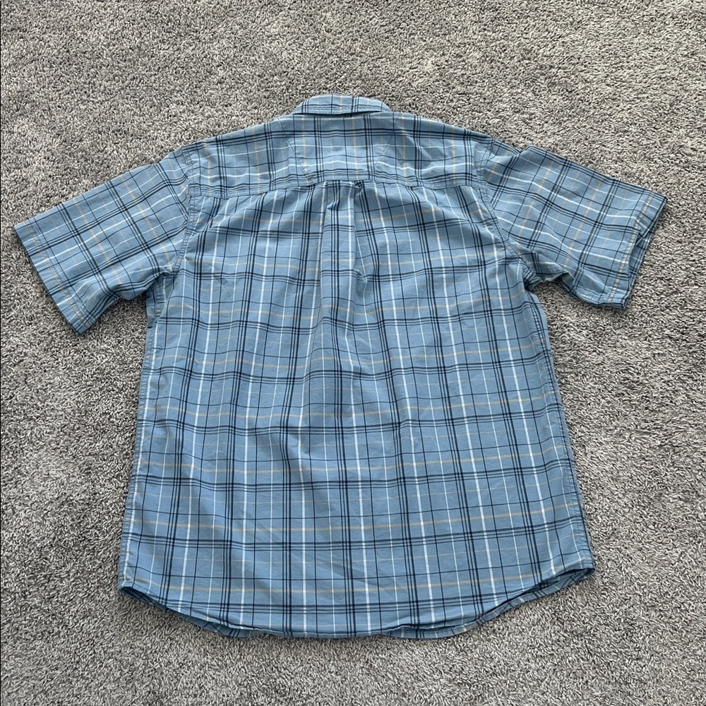 Rugged Wear Wrangler Wrinkle Resist Blue Ridge Plaid Button-Down Shirt - Size L - Picture 2 of 7
